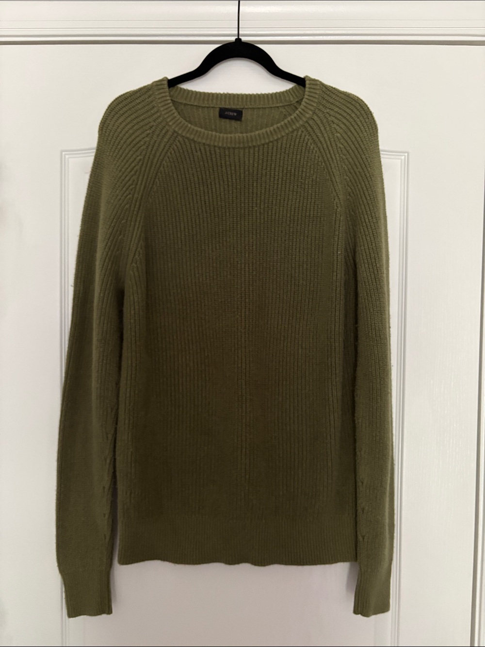 J. Crew Men's Olive Crewneck Pullover